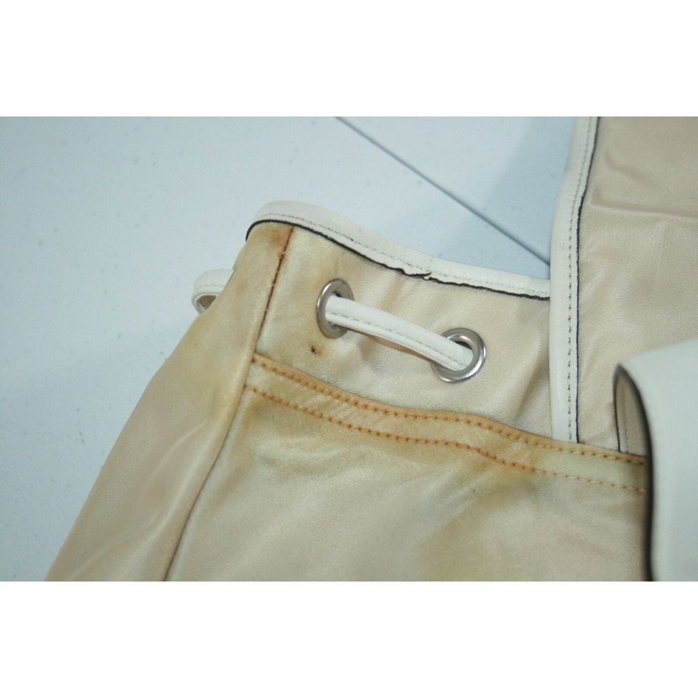 Coach Tan Nylon Double Pocket Drawstring Women's Backpack Purse Bag 6258 - Picture 10 of 12